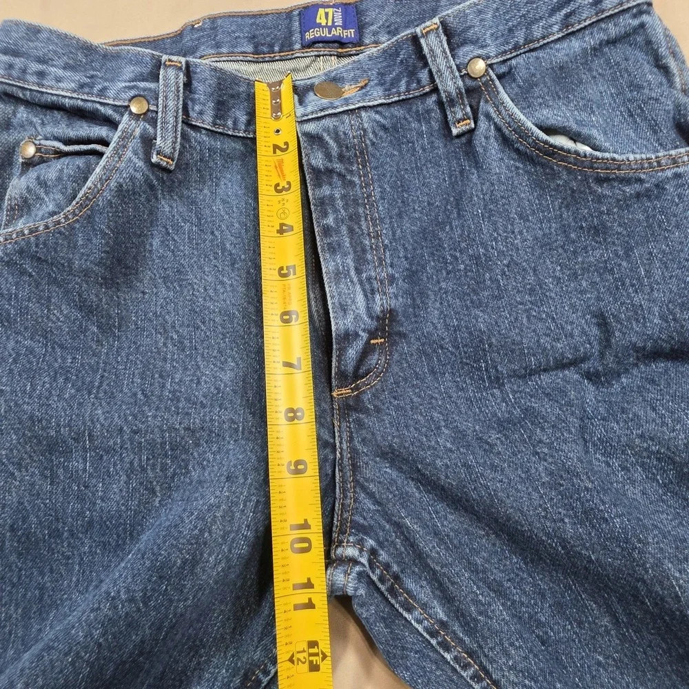 Wrangler 47MWZ Premium‎ Performance Mens 32x34 Regular Fit Cowboy Cut Jeans Blue